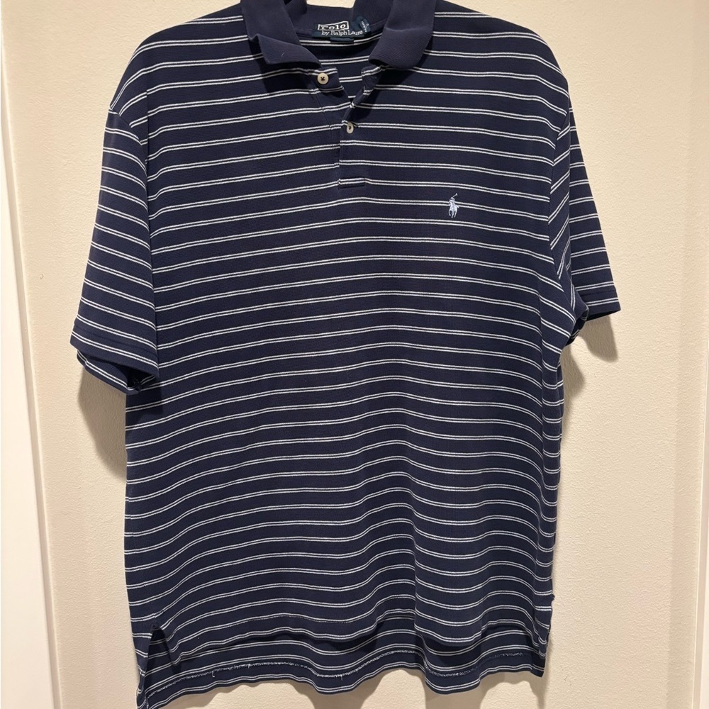 Ralph Lauren Navy and White Polo Shirt - Picture 1 of 6